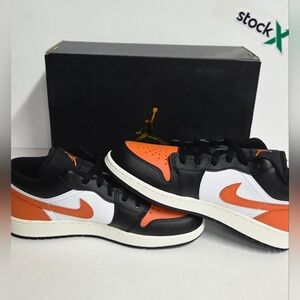 Nike Air Jordan 1 Low Shattered Backboard Orange 553558-081 7 Y 8.5 Women Shoes
